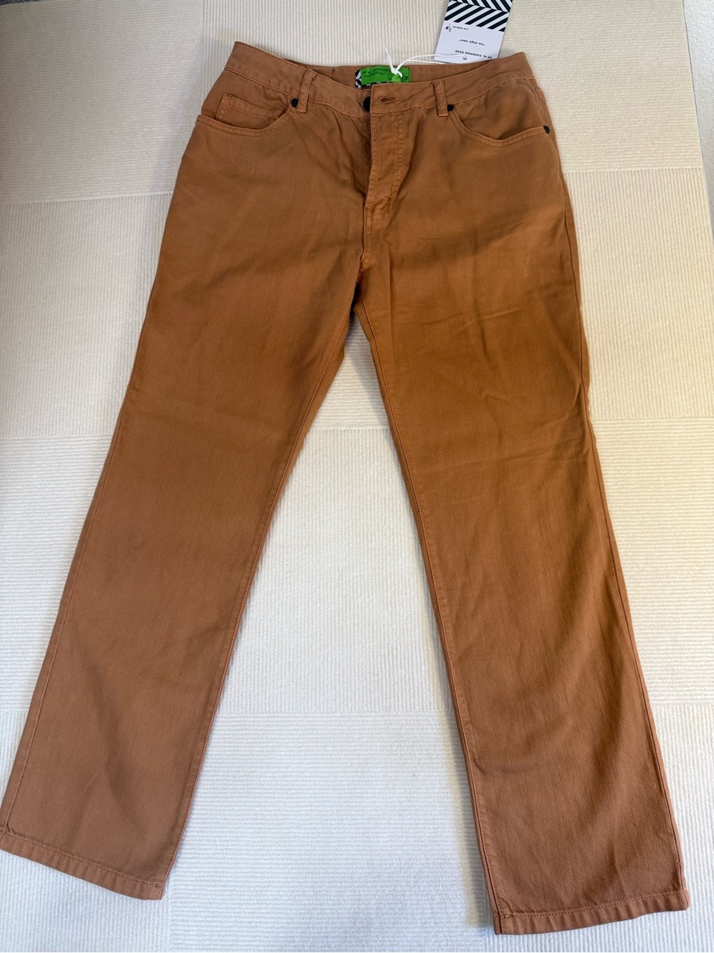 Rust-Colored Linen-Cotton Pants